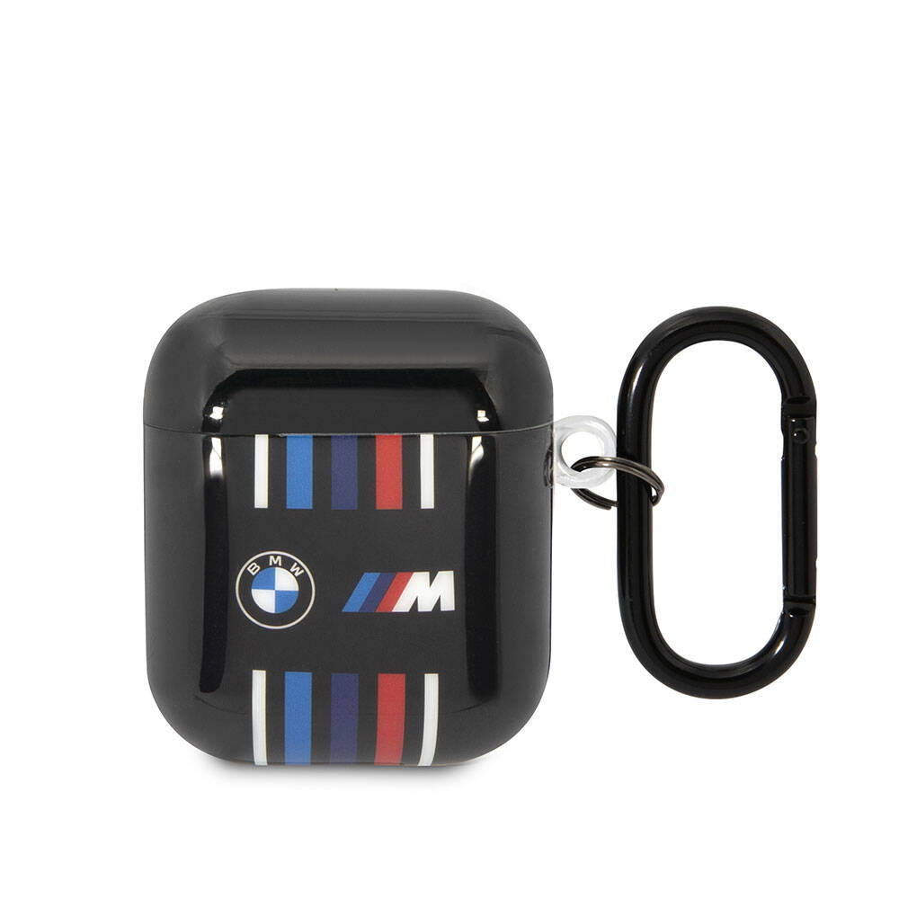 Apple Airpods Kılıf BMW Orjinal Lisanslı Çoklu Renkli Çizgili Çift IMD Baskı Logolu Kapak - Görsel 2