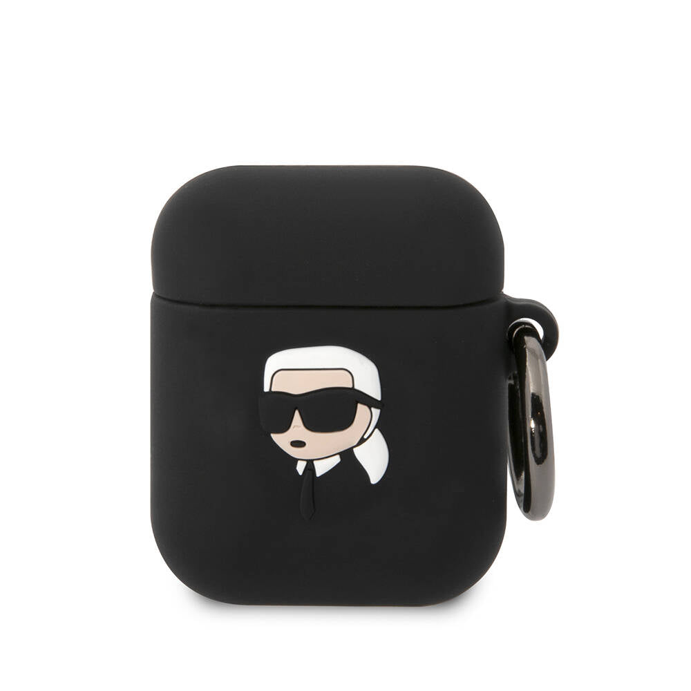 Apple Airpods Kılıf Karl Lagerfeld Orjinal Lisanslı Karl 3D Silikon Kapak - Görsel 2