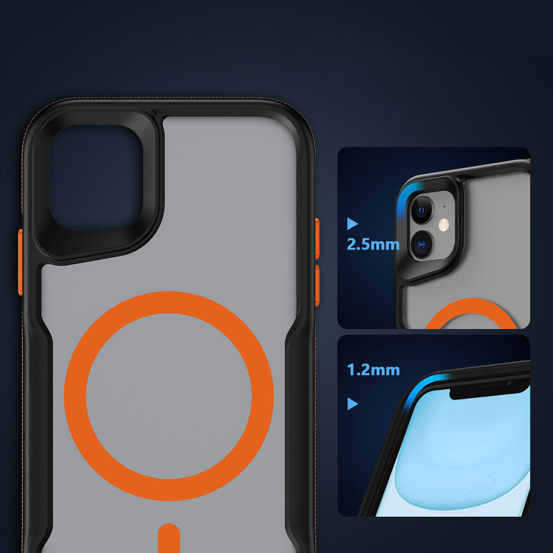 Apple iPhone 11 Case Magsafe Charging Feature Colored Edge Airbag Strip Zore Lamer Cover