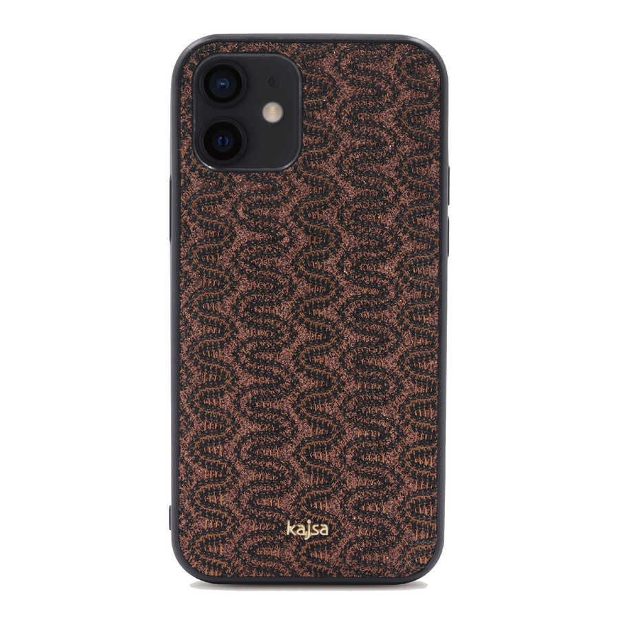 Apple iPhone 12 Kılıf Kajsa Glamorous Serisi Waterfall Pattern Kapak - Görsel 6