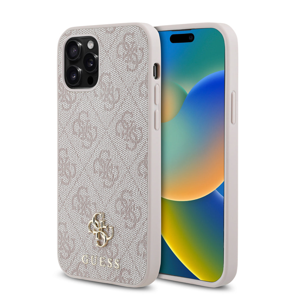 Apple iPhone 12 Pro Kılıf Guess Orjinal Lisanslı M-safe Şarj Özellikli Small 4G Classic Kapak - Görsel 4