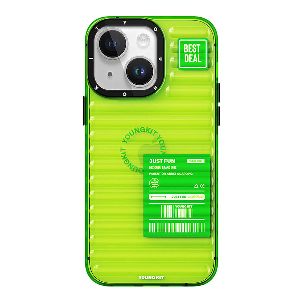 Apple iPhone 13 Kılıf Şeffaf Renkli Tasarım YoungKit Fluorite Serisi Kapak - Görsel 2