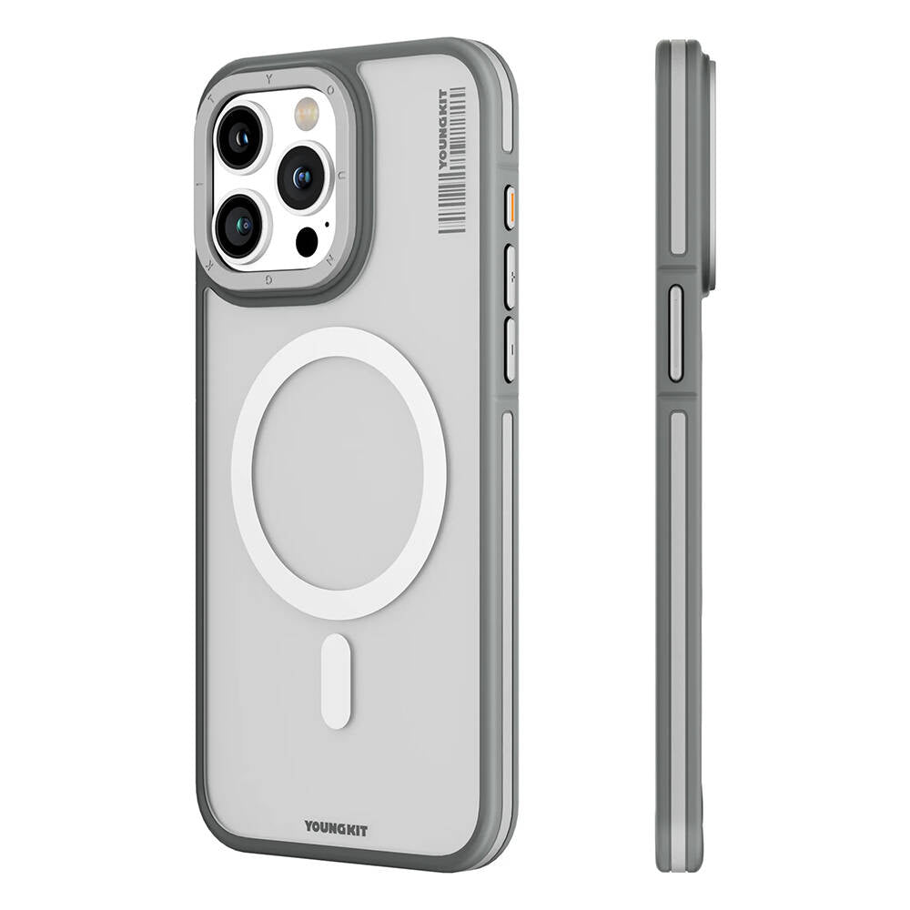 Apple iPhone 13 Pro Max Kılıf M-safe Şarj Özellikli Youngkit Rock Sand Serisi Kapak - Görsel 4