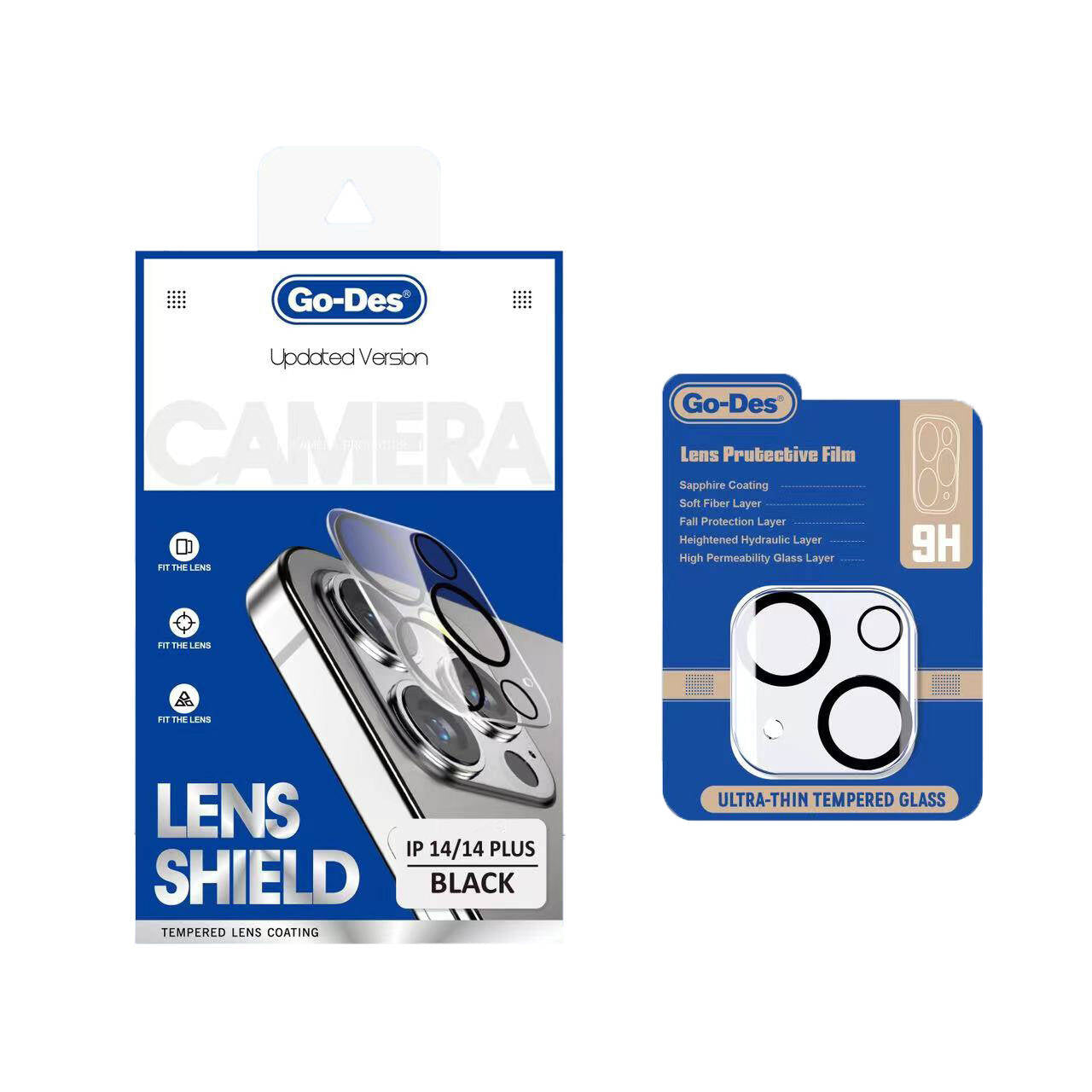 Apple iPhone 14 Go Des Lens Shield CL-14 Kamera Lens Koruyucu - Görsel 2
