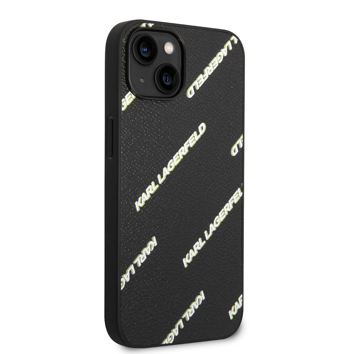 Apple iPhone 14 Kılıf Karl Lagerfeld PU Suni Deri Logolu Dizayn Kapak - Görsel 2