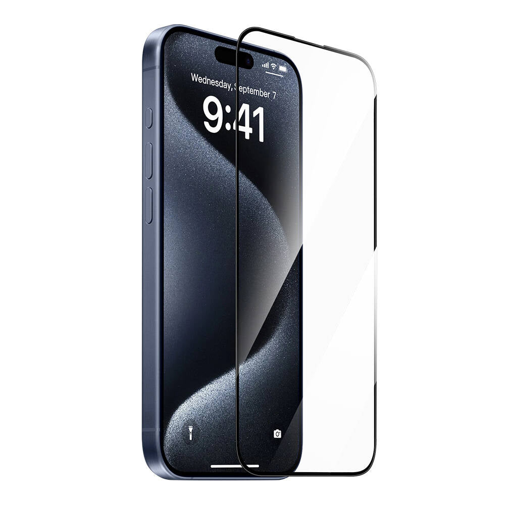 Apple iPhone 14 Plus Wiwu GT-008 Polimer Oleofobik Kaplama Şeffaf Pürüzsüz Temperli Cam Ekran Koruyucu 10'lu Paket - Görsel 2