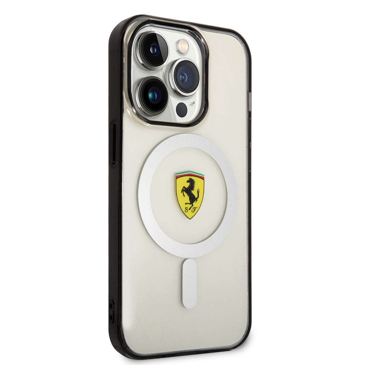 Apple iPhone 14 Pro Kılıf Ferrari M-safe Şarj Özellikli Transparan Dizayn Kapak - Görsel 2