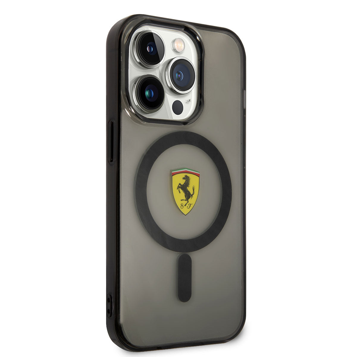 Apple iPhone 14 Pro Kılıf Ferrari M-safe Şarj Özellikli Yarı Transparan Dizayn Kapak - Görsel 2