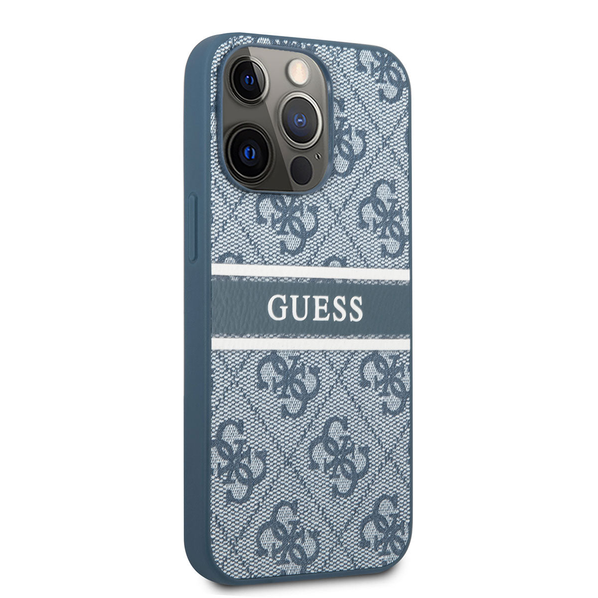 Apple iPhone 14 Pro Kılıf GUESS PU Deri Çizgili Logo Dizaynlı Kapak - Görsel 2