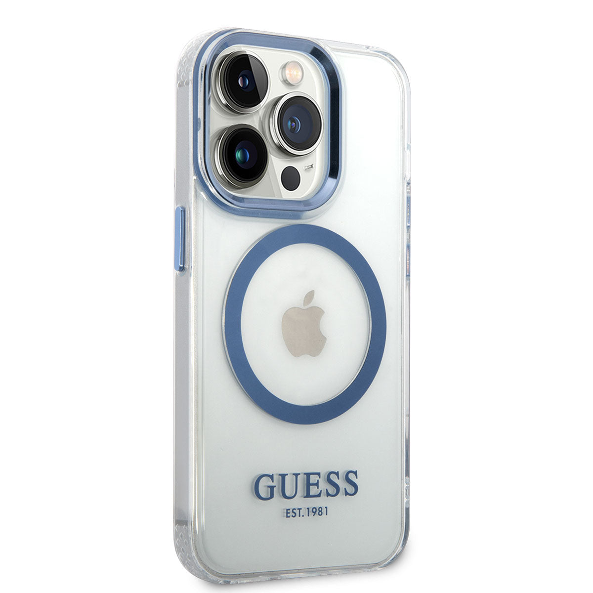 Apple iPhone 14 Pro Max Kılıf GUESS M-safe Şarj Özellikli Metal Kamera Çerçeveli Kapak - Görsel 2