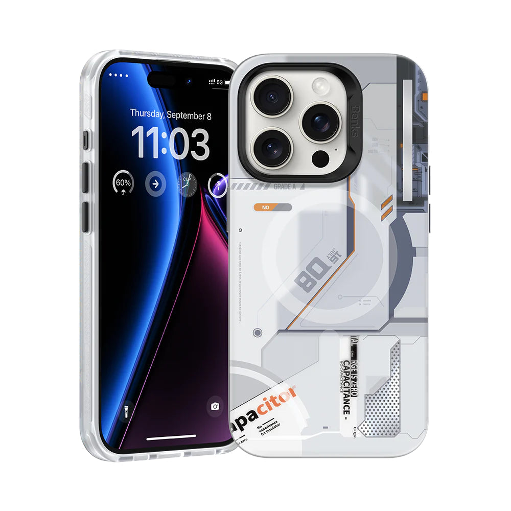 Apple iPhone 14 Pro Max Kılıf M-safe Şarj Özellikli Mekanik Tasarımlı Benks Perspective Serisi Kapak - Görsel 2