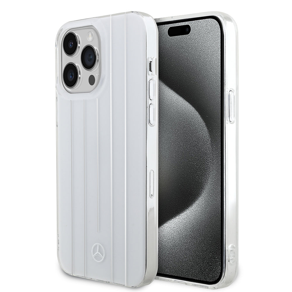 Apple iPhone 14 Pro Max Kılıf Mercedes Benz Orjinal Lisanslı New Urban 3 Sert PC Paralel Çizgi Desenli Kapak - Görsel 3