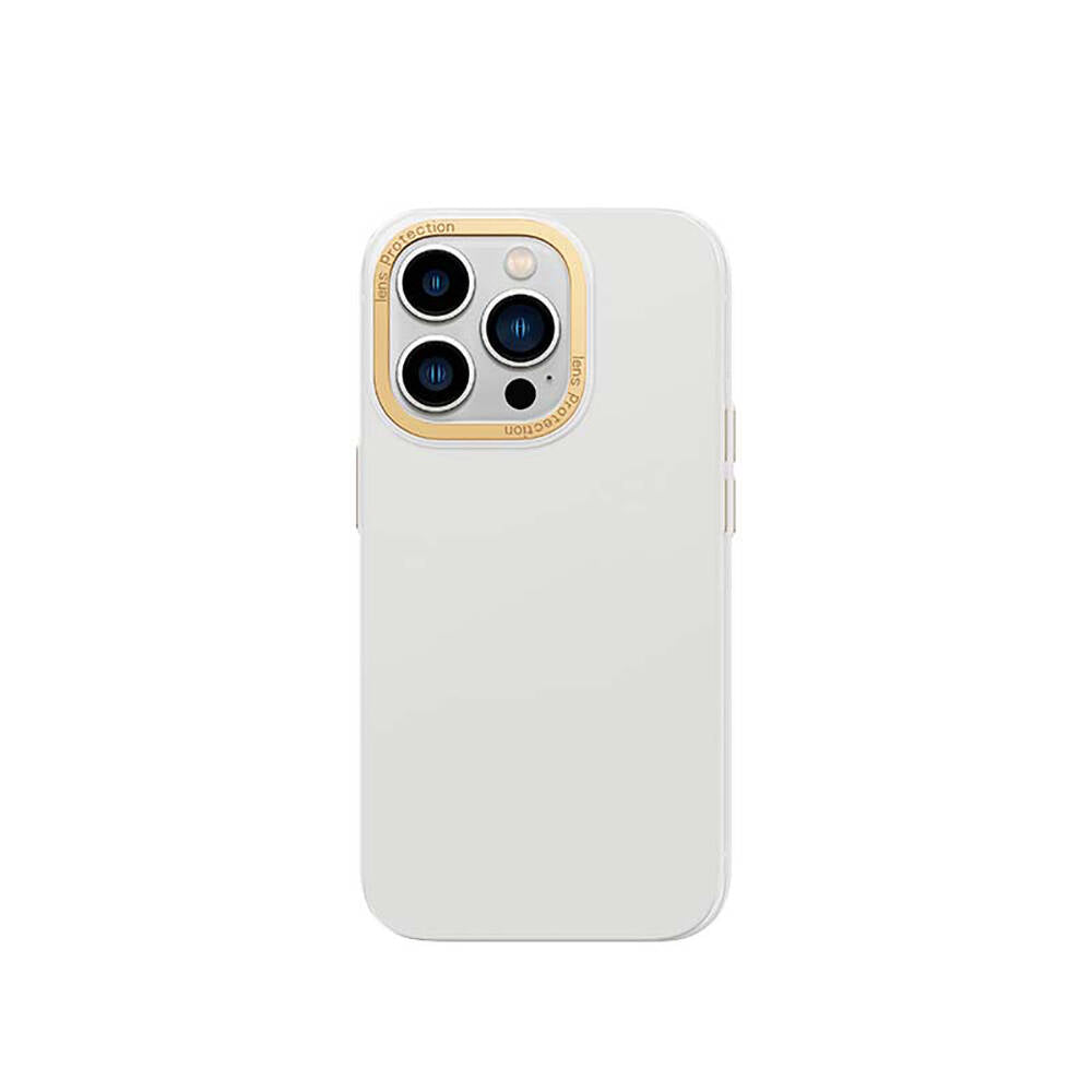 Apple iPhone 14 Pro Max Kılıf Metal Kamera Çerçeveli Recci Glaze Serisi Kapak - Görsel 2