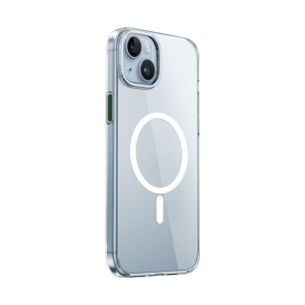 Apple iPhone 15 Kılıf Wiwu ZYS-013 M-safe Şarj Özellikli Renkli Kamera Çerçeveli Şeffaf Jelly Kapak - Görsel 2