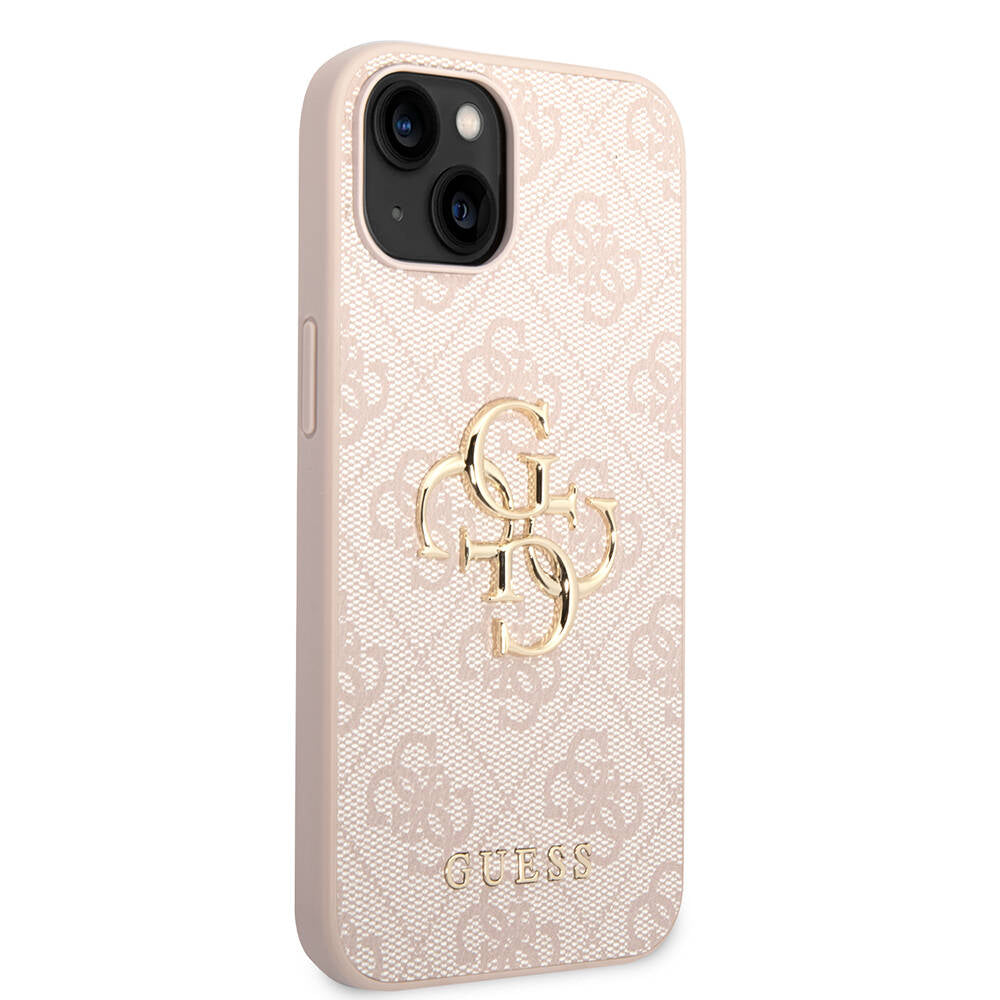 Apple iPhone 15 Plus Kılıf Guess Orjinal Lisanslı PU Deri Yazı ve 4G Metal Logolu Desenli Kapak - Görsel 4