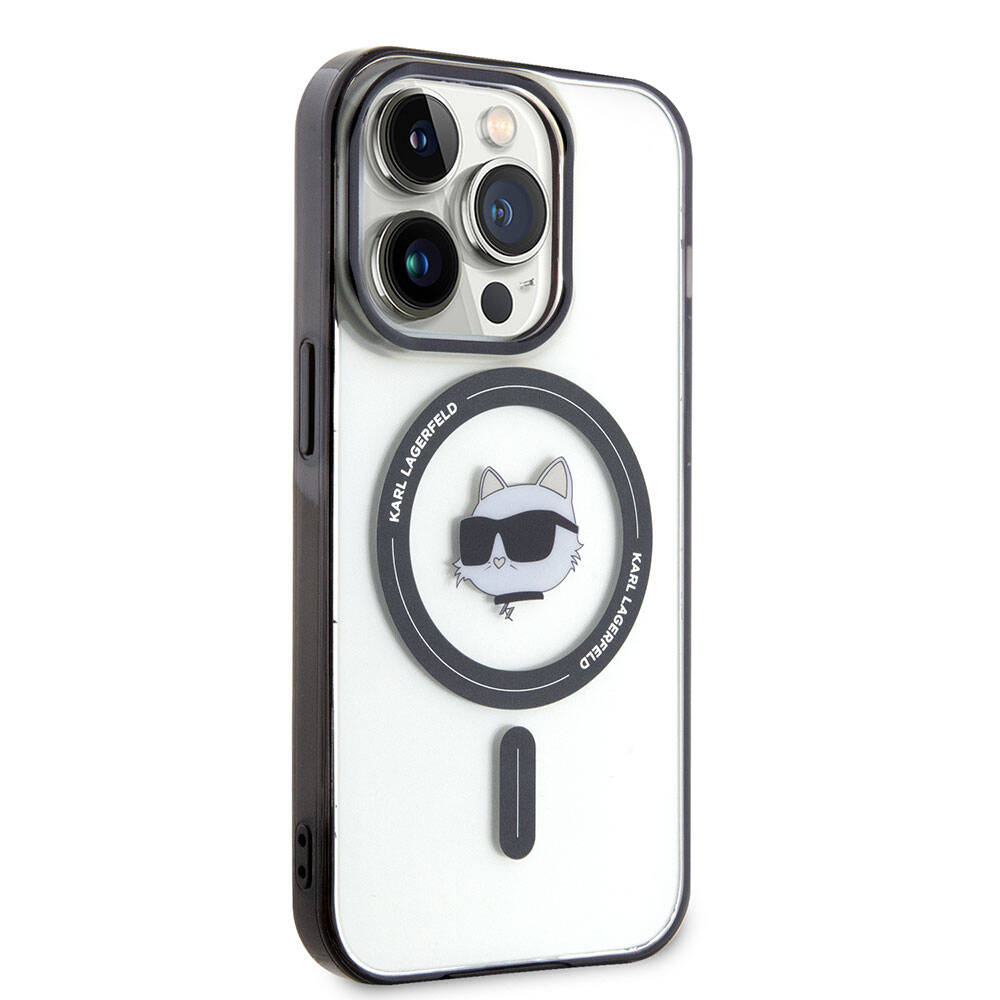 Apple iPhone 15 Pro Kılıf Karl Lagerfeld M-safe Şarj Özellikli IML Choupette Orjinal Lisanslı Kapak - Görsel 2