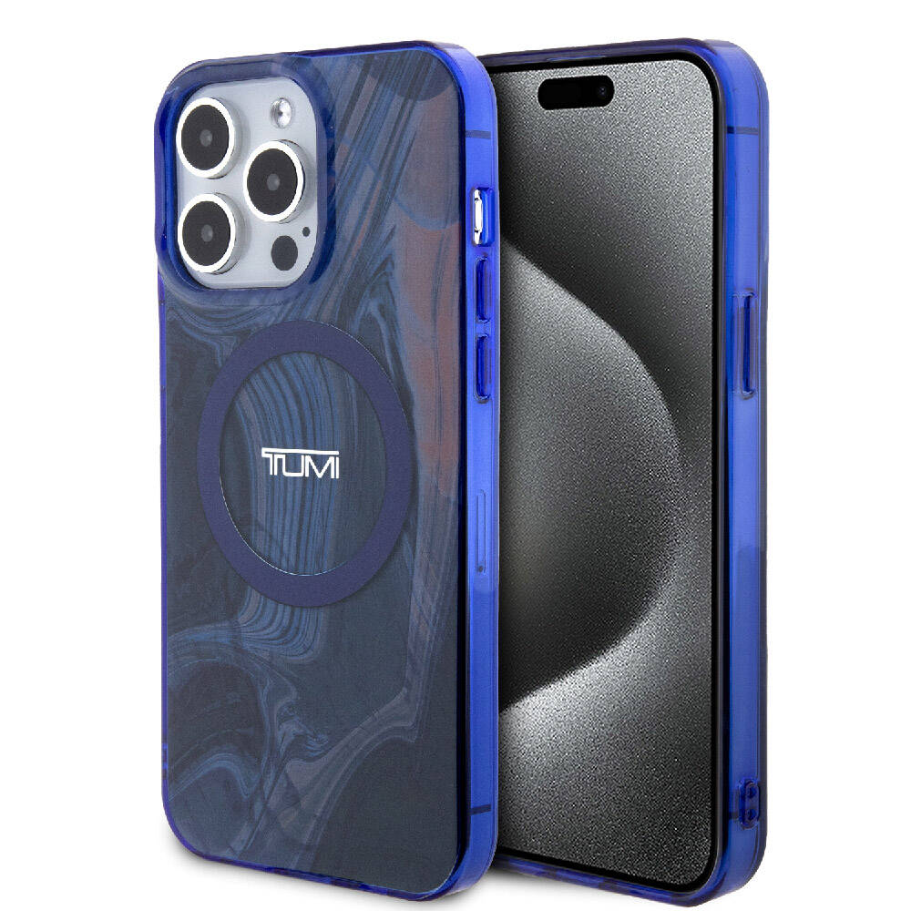 Apple iPhone 15 Pro Kılıf TUMI Orjinal Lisanslı M-safe Şarj Özellikli PC TPU Çift Katmanlı Sıvı Baskılı Kapak - Görsel 2