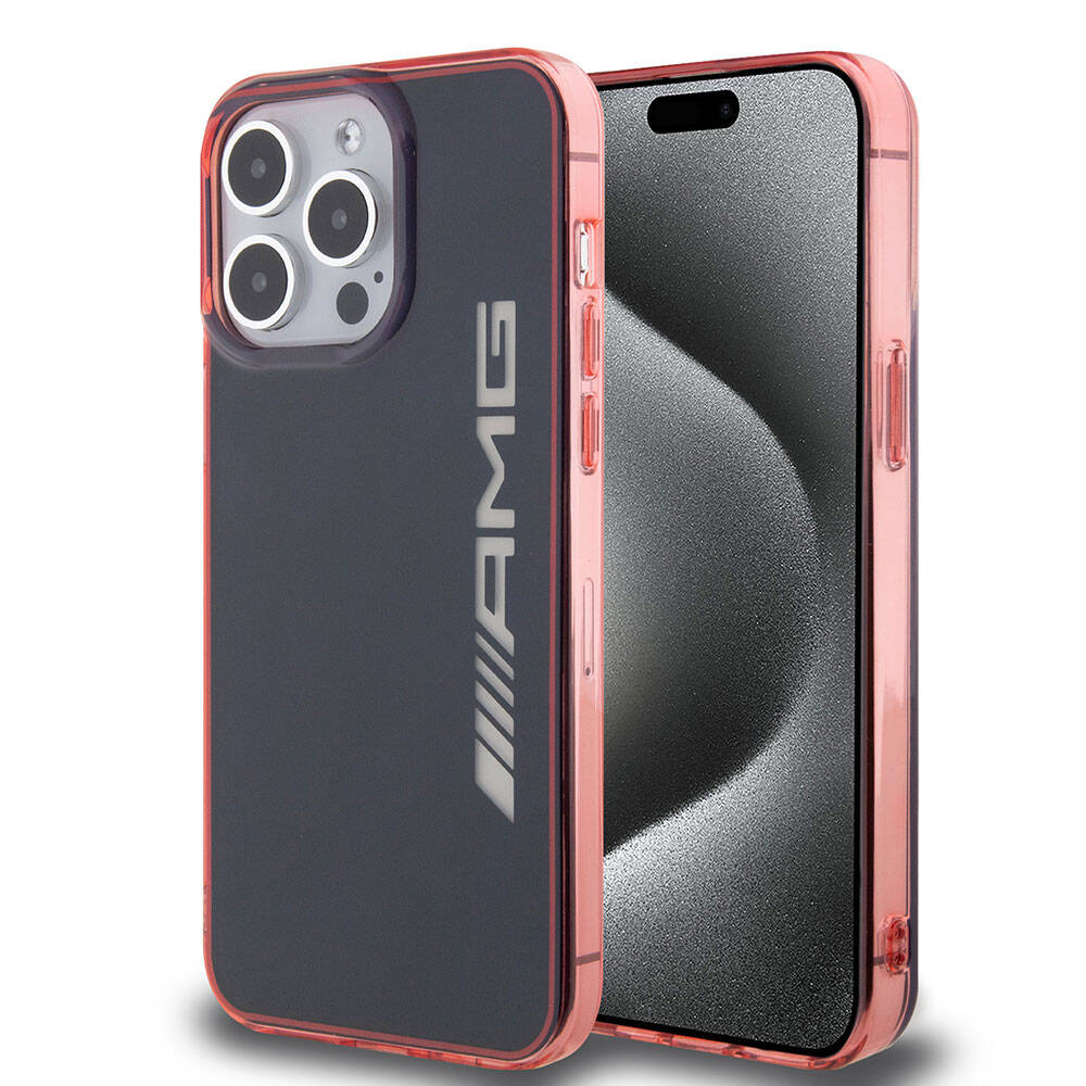 Apple iPhone 15 Pro Max Kılıf AMG Orjinal Lisanslı Çift Katmanlı Şeffaf Büyük Logo Kapak - Görsel 2