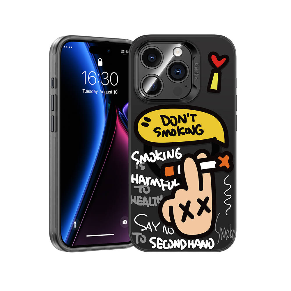 Apple iPhone 15 Pro Max Kılıf M-safe Şarj Özellikli Benks No Smoking Kapak - Görsel 2