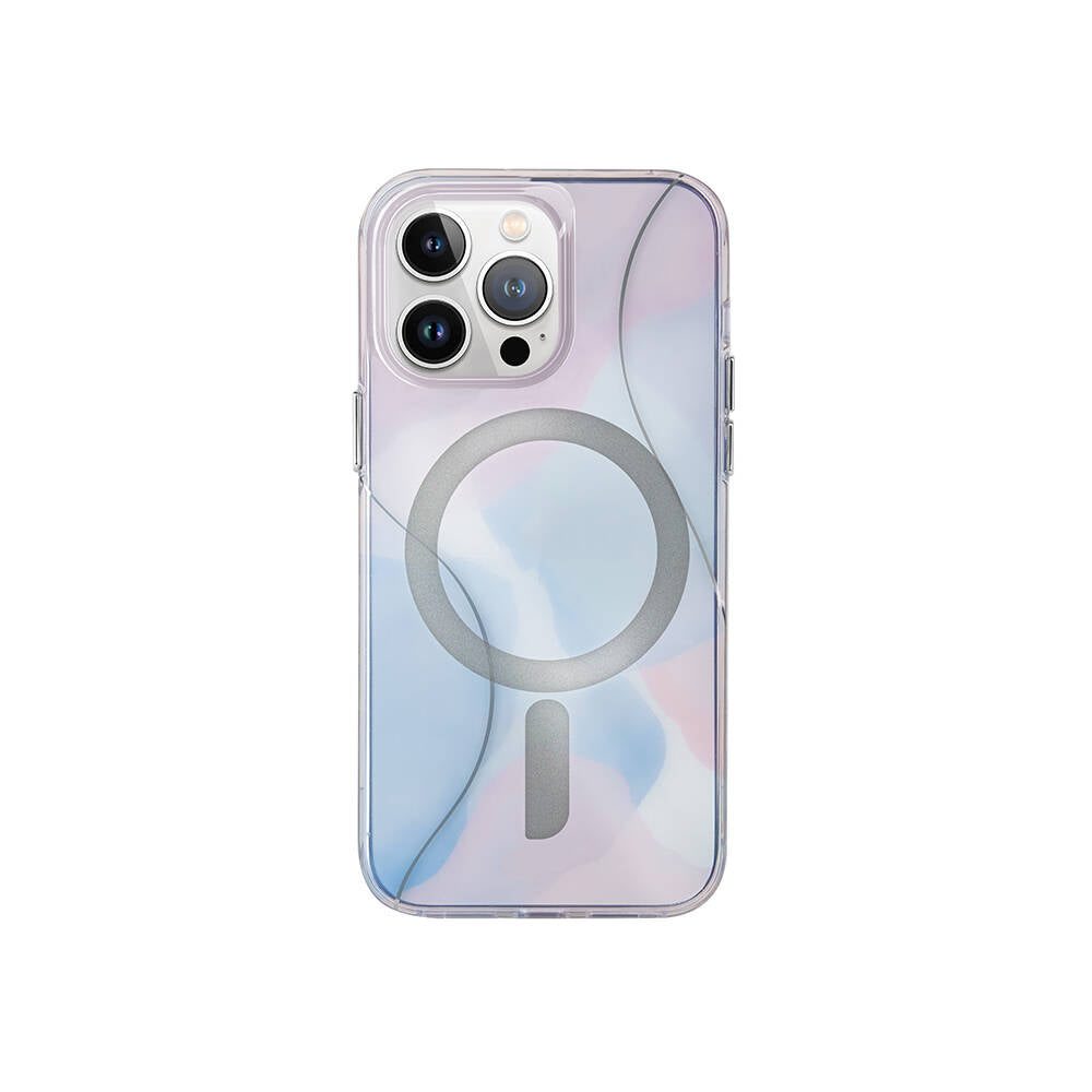 Apple iPhone 15 Pro Max Kılıf M-safe Şarj Özellikli Dalgalı Çizgi Desenli Coehl Palette Kapak - Görsel 2