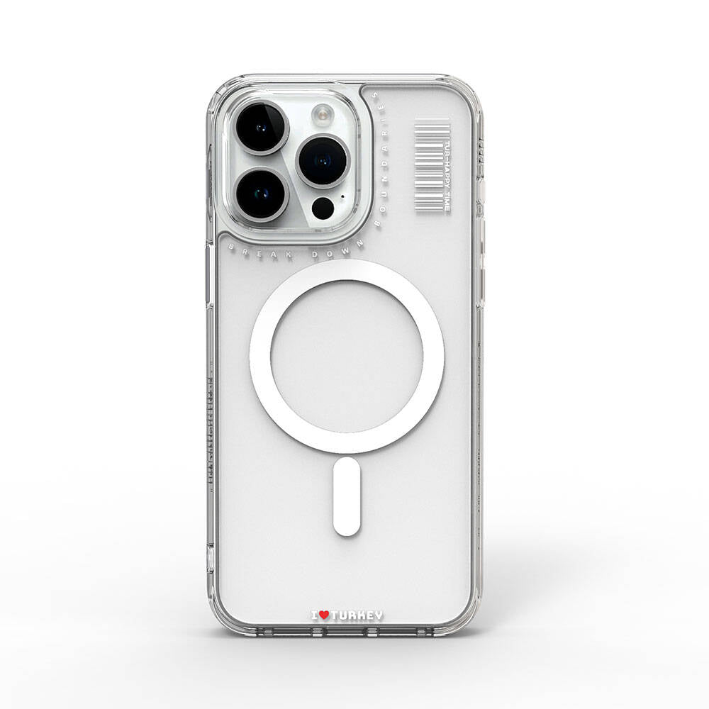Apple iPhone 15 Pro Max Kılıf M-safe Şarj Özellikli Şeffaf Transparan Wiwu Turkey D Serisi Kapak - Görsel 2