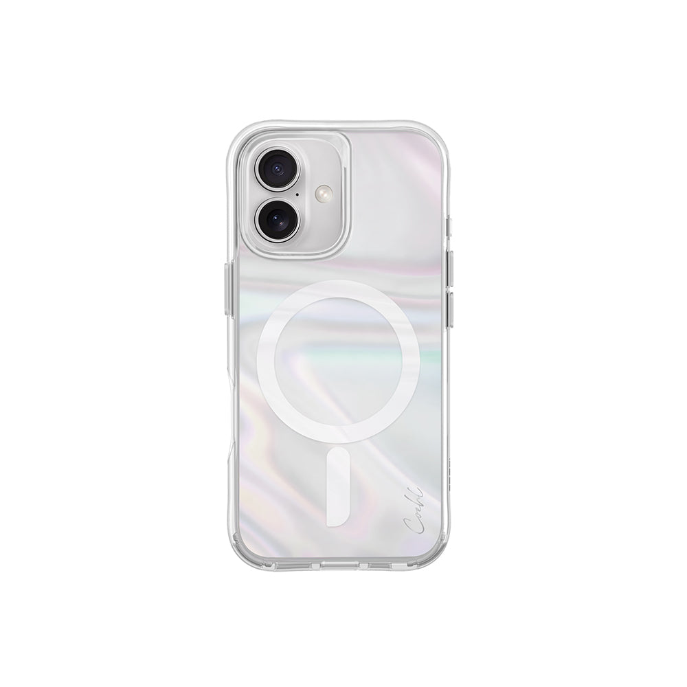 Apple iPhone 16 Kılıf M-safe Şarj Özellikli Holografik Şeffaf Arka Yüzey Coehl Savon Kapak - Görsel 2