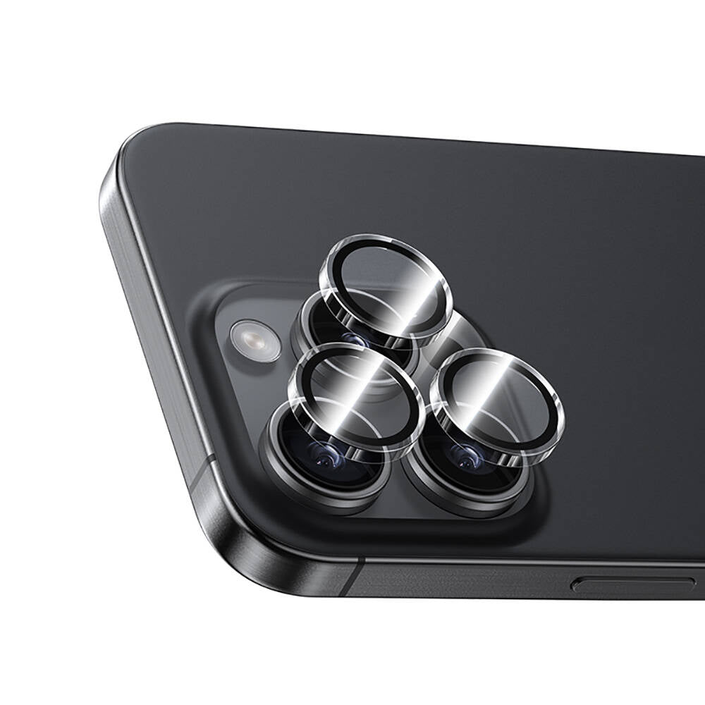 Apple iPhone 16 Pro Benks AR Glass Warrior Transparan Premium Cam Kamera Lens Koruyucu - Görsel 2