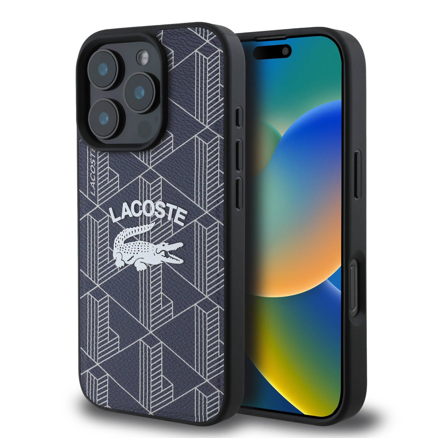 Apple iPhone 16 Pro Kılıf Lacoste Orjinal Lisanslı M-safe Şarj Özellikli Mono Vintage Logo Kapak - Görsel 3