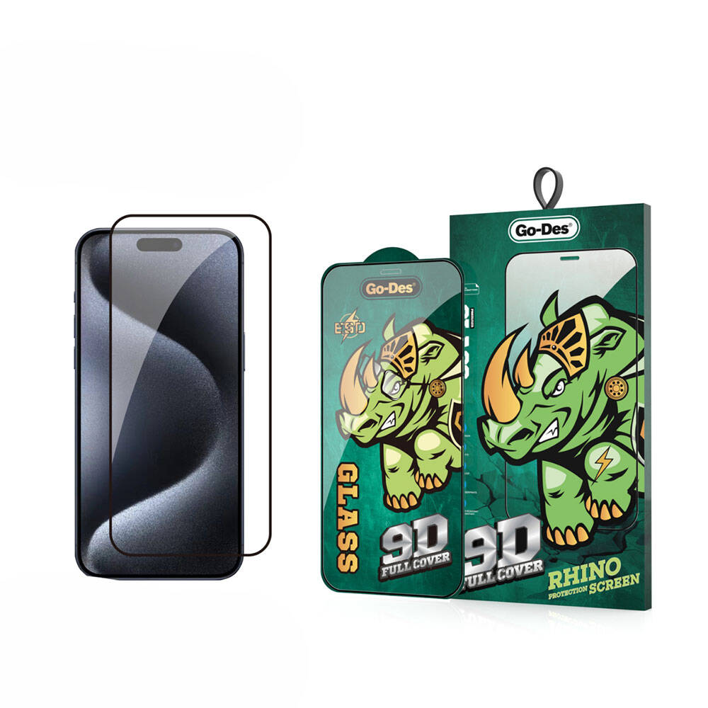 Apple iPhone 16 Pro Max Go Des 9D Full Cover Temperli Cam Ekran Koruyucu - Görsel 2