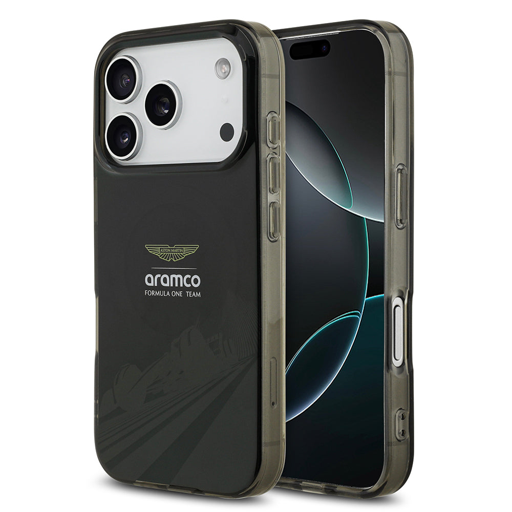 Apple iPhone 17 Pro Kılıf Aston Martin Orjinal Lisanslı M-safe Şarj Özellikli IML Baskı Logolu Formula Tasarımlı Kapak - Görsel 2