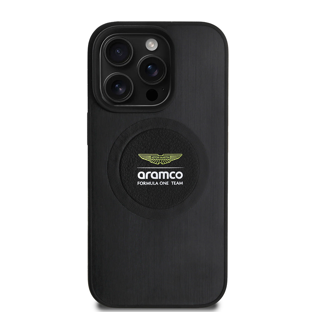 Apple iPhone 16 Pro Max Kılıf Aston Martin Orjinal Lisanslı M-safe Şarj Özellikli Aluminyum Arka Yüzeyli Formula One Team Baskılı Kapak - Görsel 2