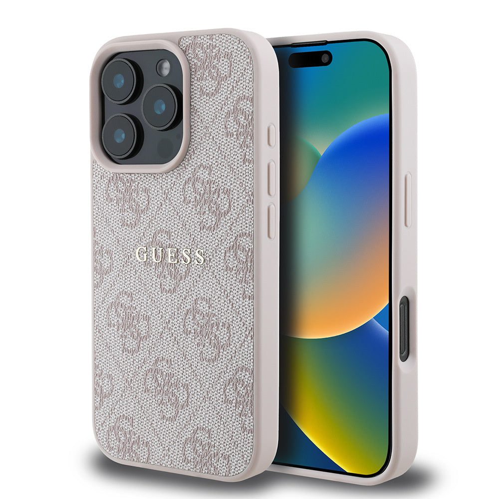 Apple iPhone 16 Pro Max Kılıf Guess Orjinal Lisanslı M-safe Şarj Özellikli 4G Desenli Yazı Logolu Kapak - Görsel 4