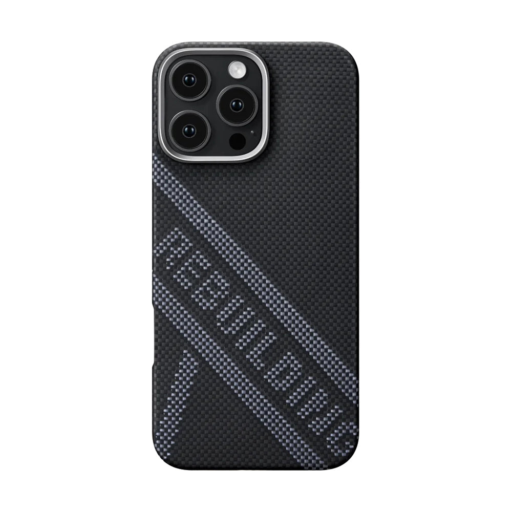 Apple iPhone 16 Pro Max Kılıf M-safe Şarj Özellikli Aramid Fiber Re-TROS Tasarımlı Pitaka Tactile Woven Rebuilding Serisi Kapak - Görsel 3