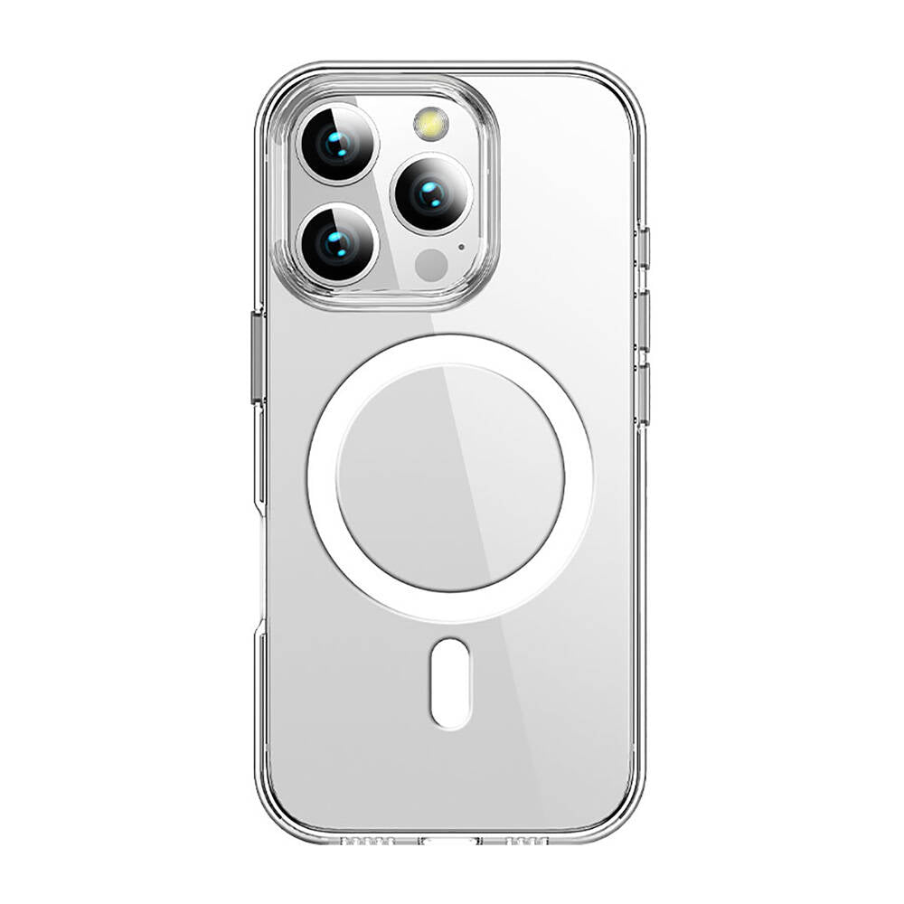 Apple iPhone 16 Pro Max Kılıf M-safe Şarj Özellikli Transparan Sert PC Wlons Pita Kapak - Görsel 2