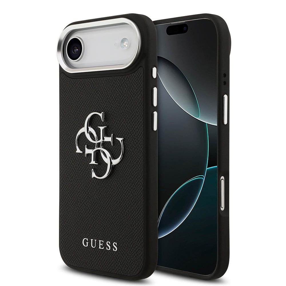 Apple iPhone 17 Air Kılıf Guess Orjinal Lisanslı PU Deri 4G Büyük Metal Logo Dizaynlı Kapak - Görsel 2