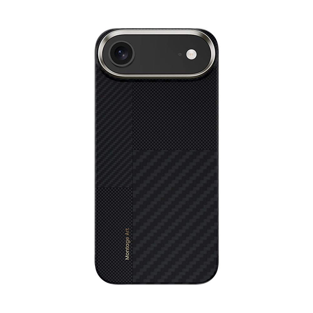 Apple iPhone 17 Air Kılıf M-safe Şarj Özellikli Karbon Fiber Benks Montage ArmorAir Kevlar Kapak - Görsel 2