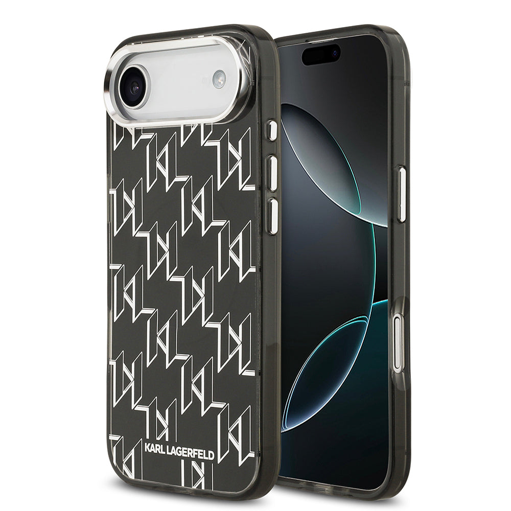 Apple iPhone 17 Air Kılıf Orjinal Lisanslı M-safe Şarj Özellikli Karl Lagerfeld IML Baskılı Monogram Dizayn Kapak - Görsel 2