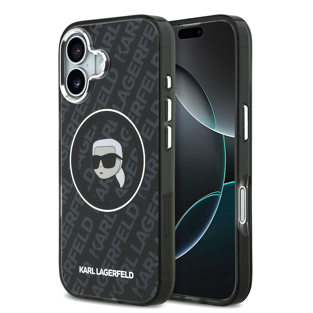 Apple iPhone 17 Kılıf Karl Lagerfeld Orjinal Lisanslı IML Baskılı KL Heads Kapak - Görsel 2