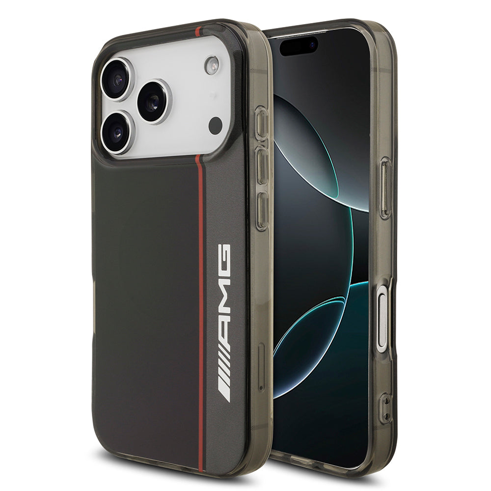 Apple iPhone 17 Pro Kılıf AMG Orjinal Lisanslı M-safe Şarj Özellikli IML Baskı Logolu Çift Katmanlı Bow Lines Kapak - Görsel 2