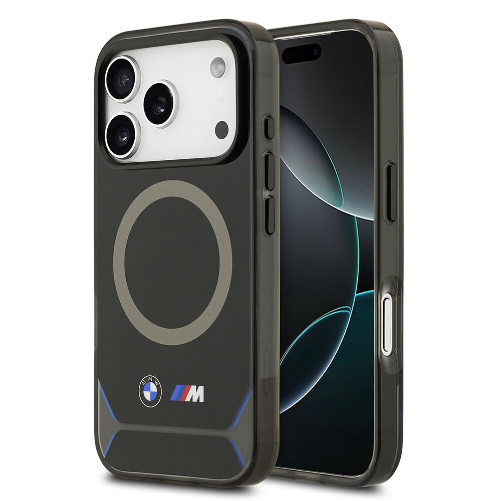 Apple iPhone 17 Pro Kılıf BMW Orjinal Lisanslı M-safe Şarj Özellikli Metal Buton Tasarımlı IML Baskılı M Dizayn Kapak - Görsel 2