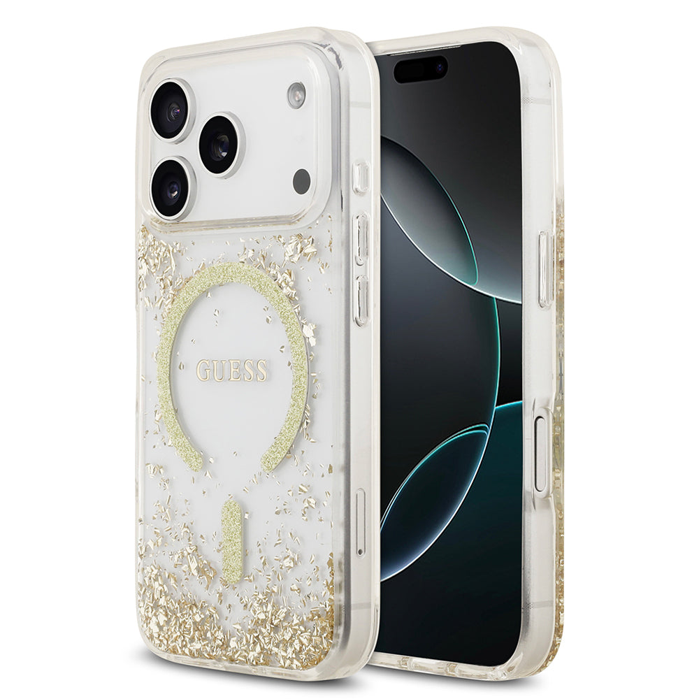 Apple iPhone 17 Pro Kılıf Guess Orjinal Lisanslı M-safe Şarj Özellikli Transparan Resin Bottom Kapak - Görsel 3