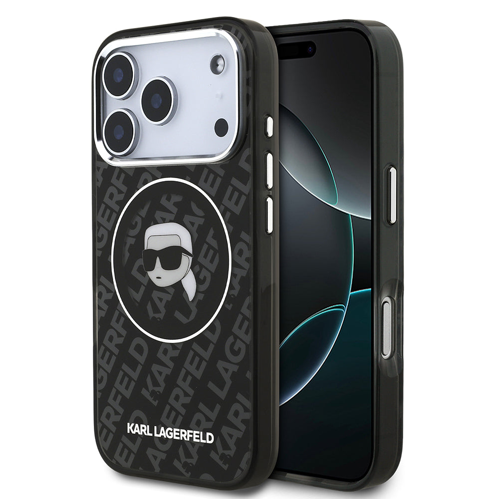 Apple iPhone 17 Pro Kılıf Karl Lagerfeld Orjinal Lisanslı IML Baskılı KL Heads Kapak - Görsel 2