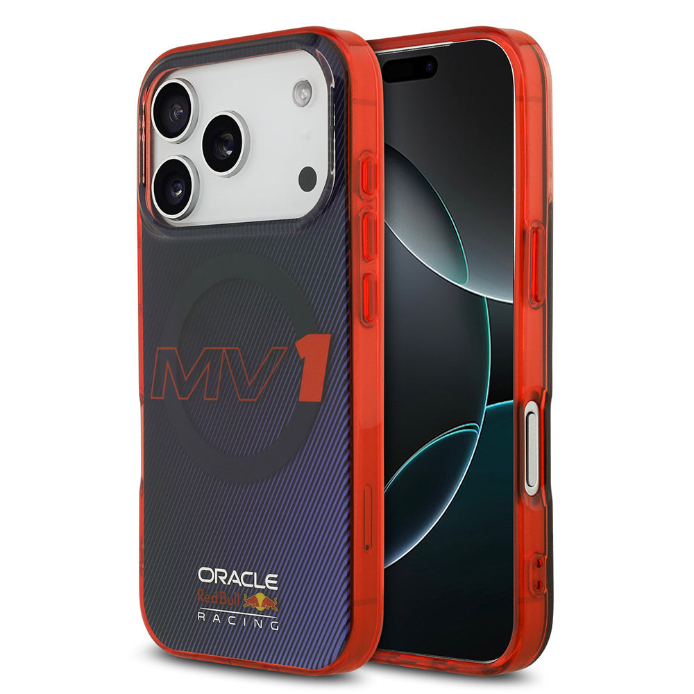 Apple iPhone 17 Pro Kılıf Redbull Orjinal Lisanslı M-safe Şarj Özellikli Çift Katmanlı Çizgi Desenli Sert PC MV Kapak - Görsel 2