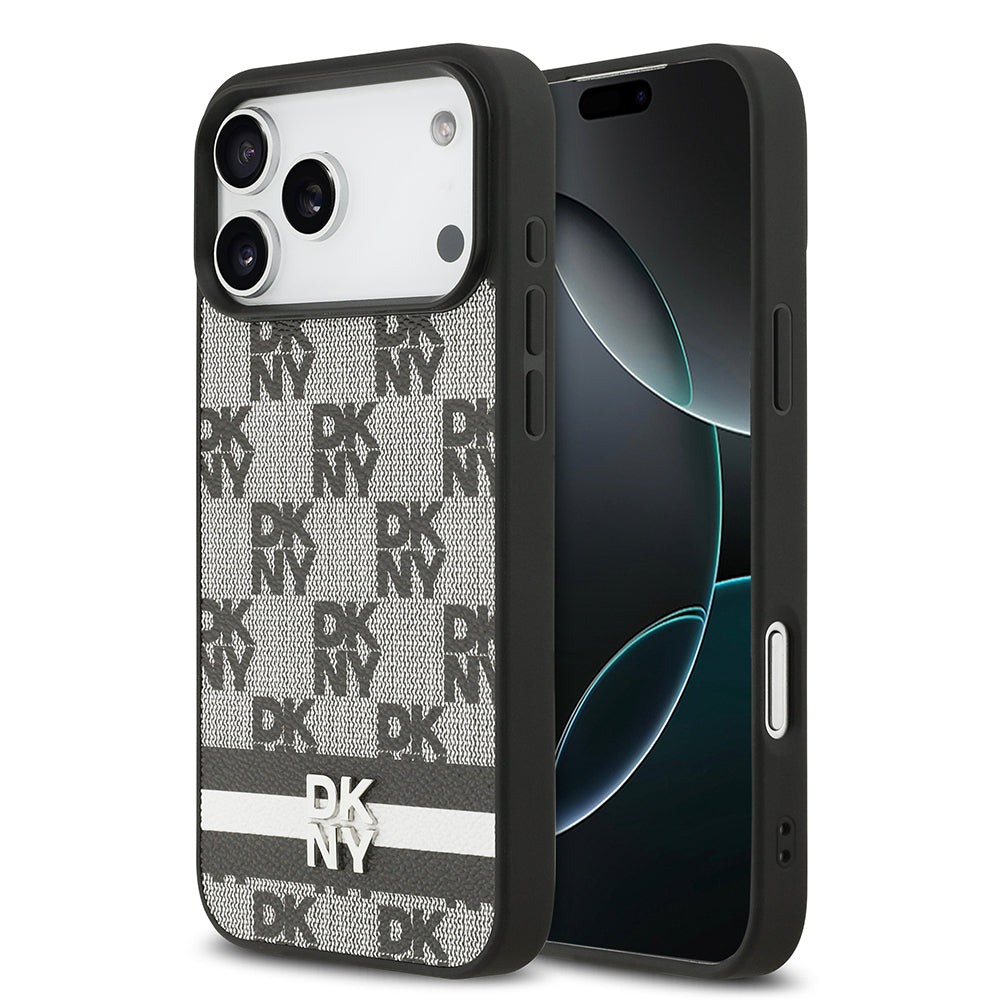 Apple iPhone 17 Pro Max Kılıf DKNY Orjinal Lisanslı M-safe Şarj Özellikli 3D Yazılı Metal Logolu Kapak - Görsel 2