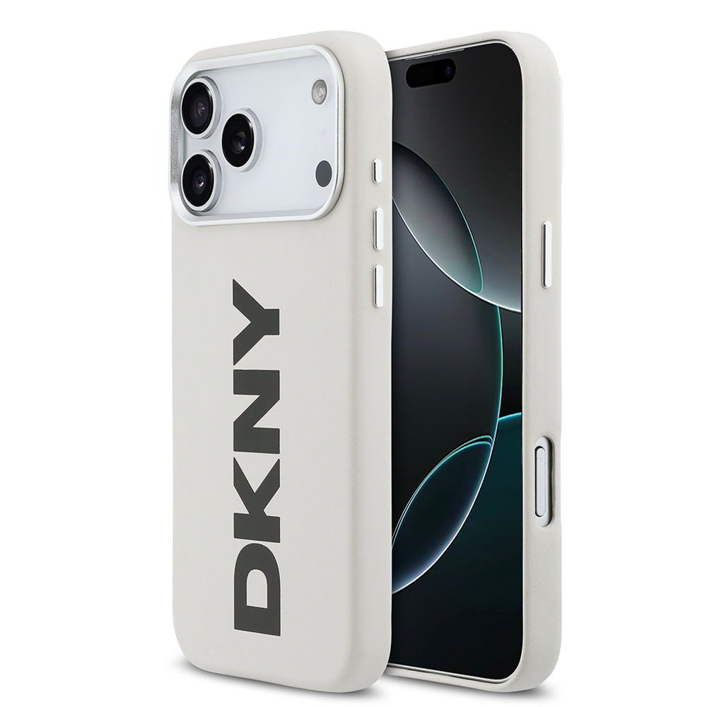 Apple iPhone 17 Pro Max Kılıf DKNY Orjinal Lisanslı M-safe Şarj Özellikli PU Büyük Dikey Logolu Kapak - Görsel 25