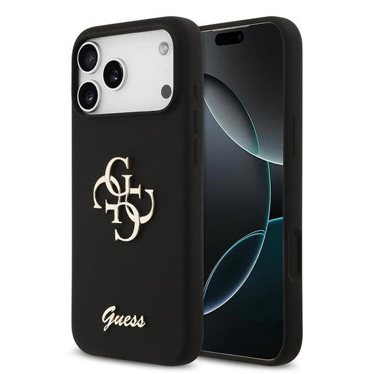 Apple iPhone 17 Pro Max Kılıf Guess Orjinal Lisanslı Grained Yazı Logolu Kapak - Görsel 2