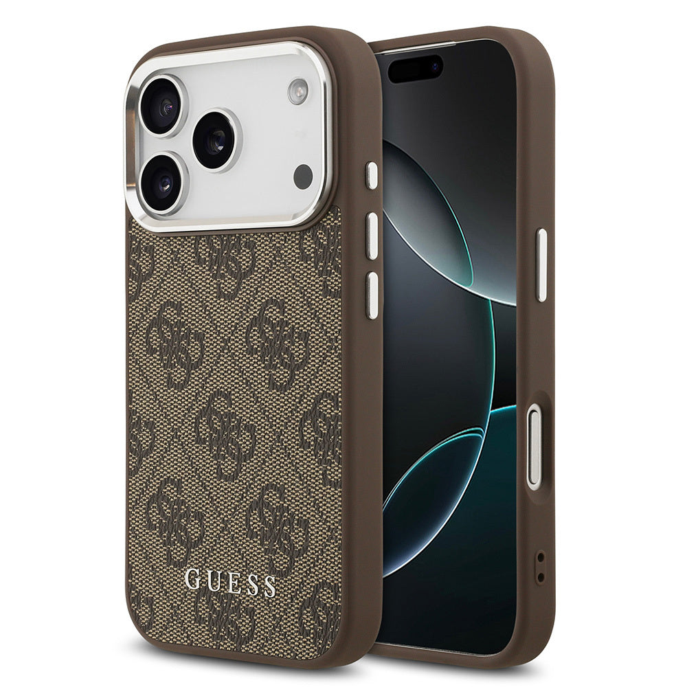 Apple iPhone 17 Pro Max Kılıf Guess Orjinal Lisanslı M-safe Şarj Özellikli 4G Klasik Yazı Logolu Kapak - Görsel 3