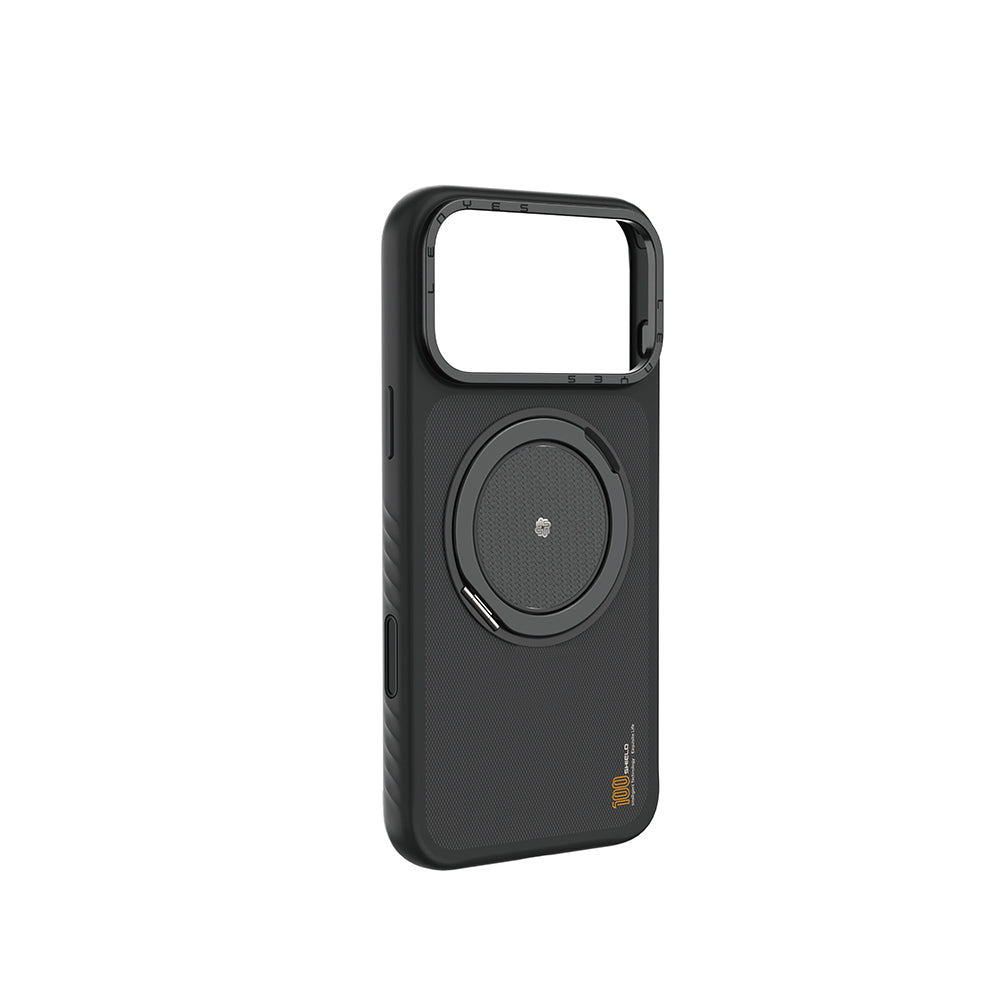 Apple iPhone 17 Pro Max Kılıf M-safe Şarj Özellikli Metal Standlı Lenyes CK225 Kevlar Kapak - Görsel 2