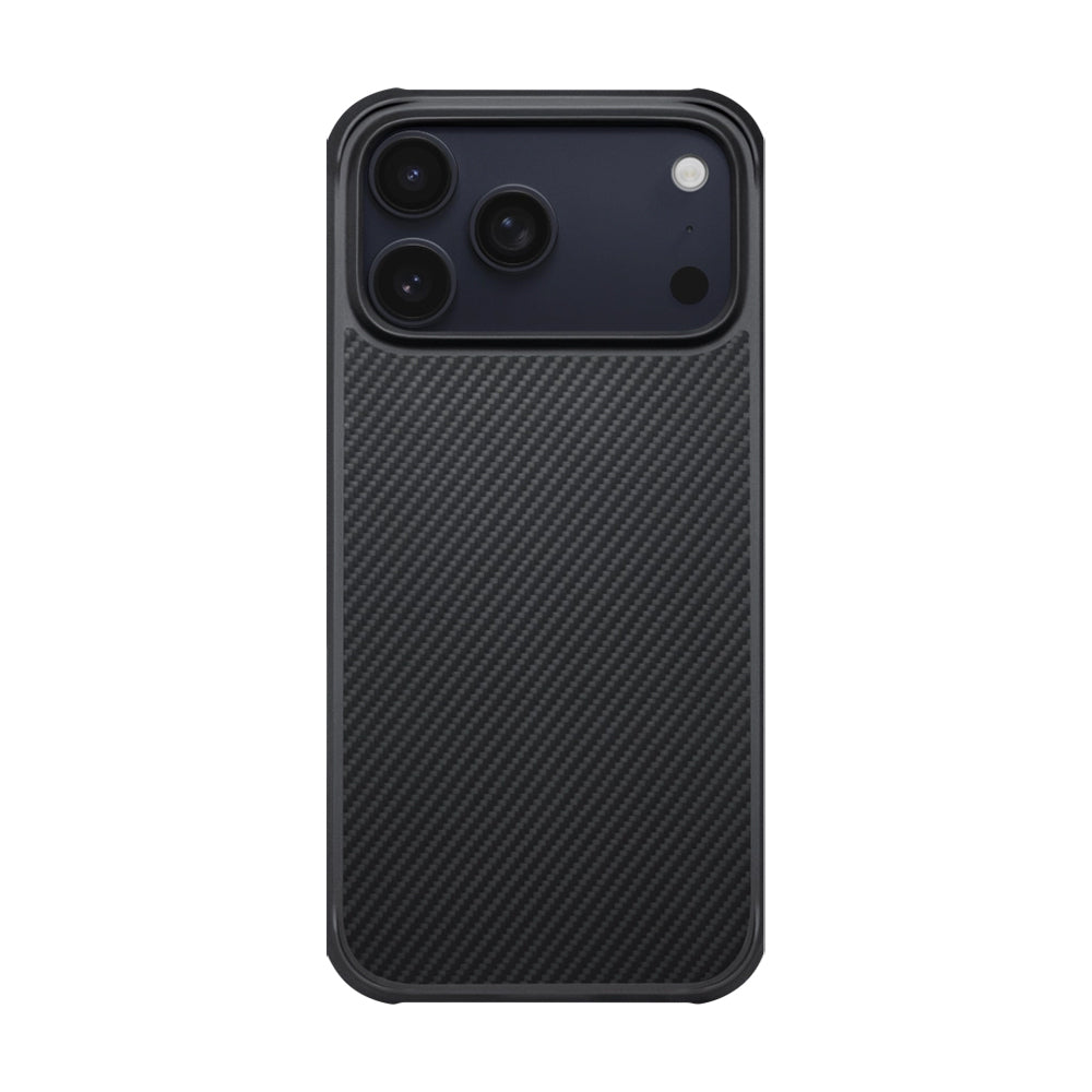 Apple iPhone 17 Pro Max Kılıf M-safe Şarj Özellikli Pitaka Aramid Pro Guard Serisi Black-Gray Kapak - Görsel 2