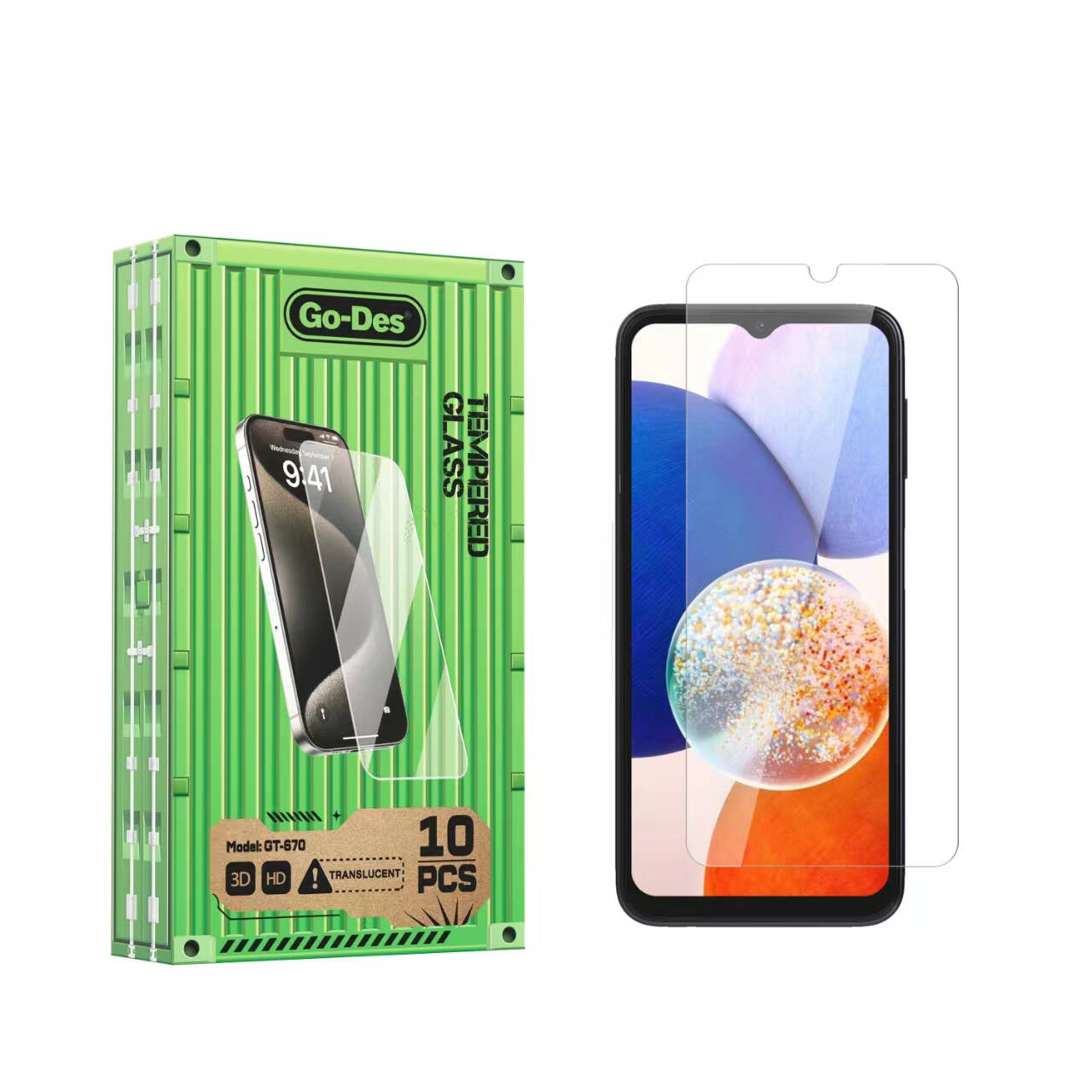 Galaxy A14 5G Go Des Parmak İzi Bırakmayan 9H Oleofobik Bom Glass Ekran Koruyucu - Görsel 2